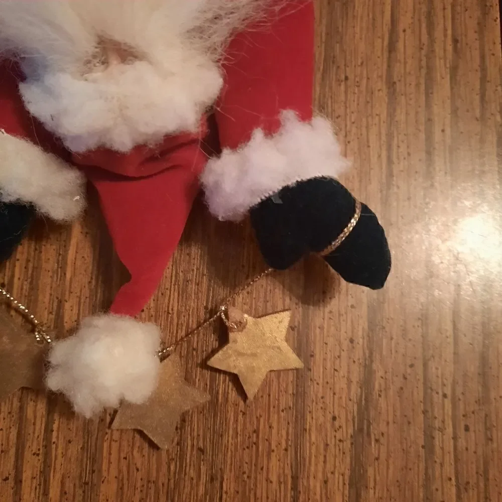 Upside-down Santa with Stars Ornament